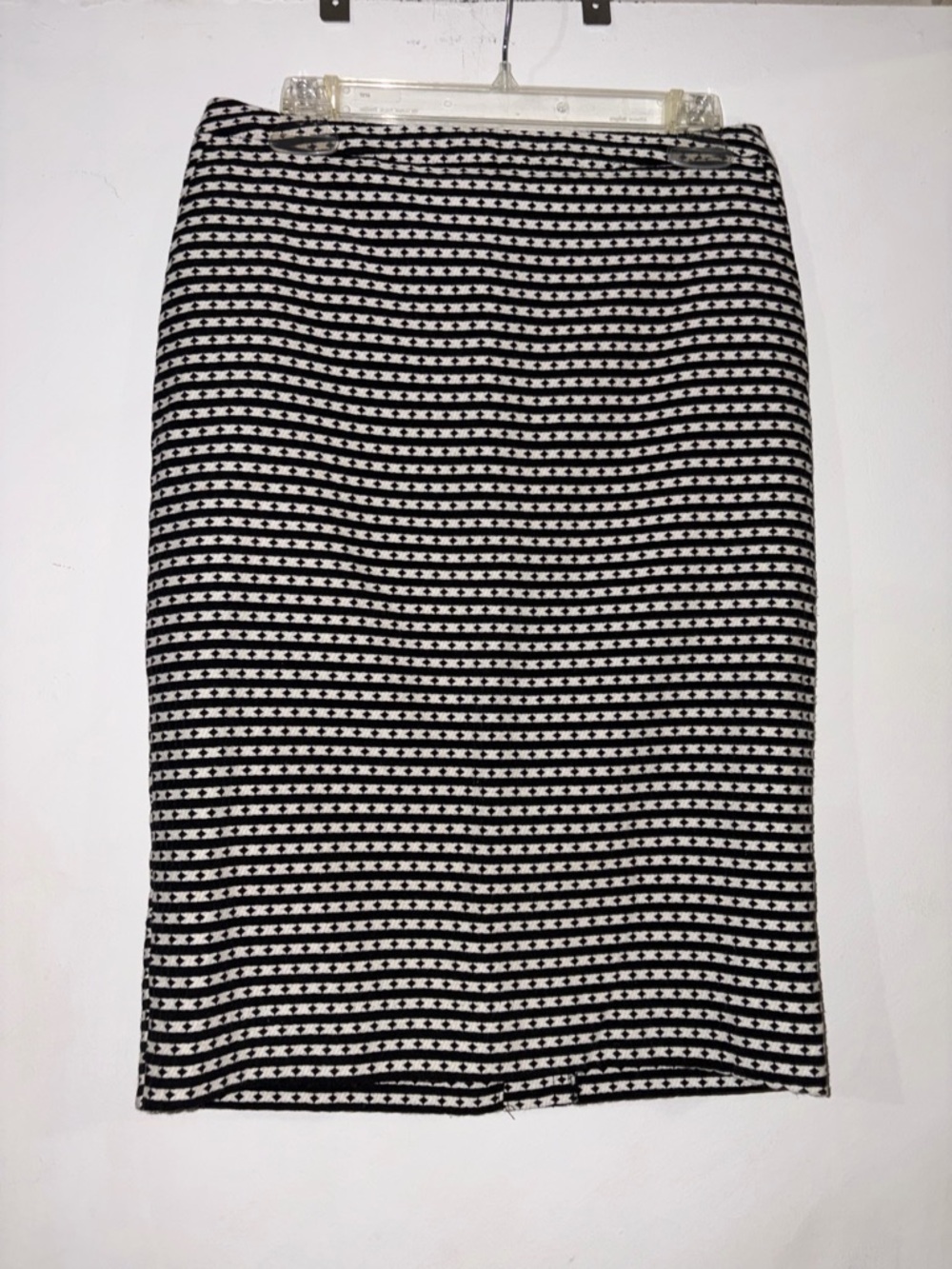 Merona Black and White Striped Pencil Skirt